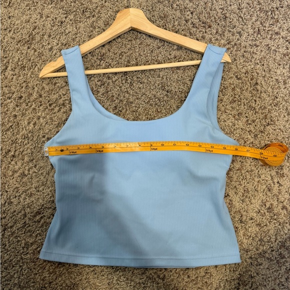 Fabletics Light Blue Ribbed Tank Top - Picture 3 of 4